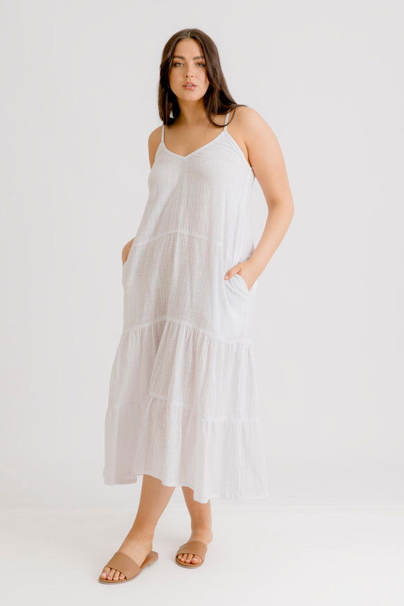 Clara Dress - White - Salt + Soda