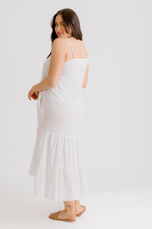 Clara Dress - White - Salt + Soda