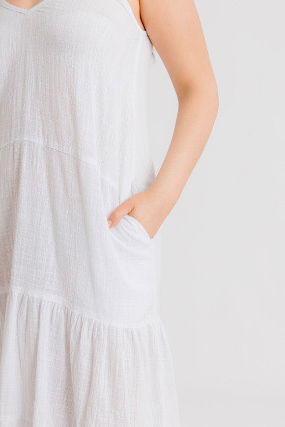 Clara Dress - White - Salt + Soda