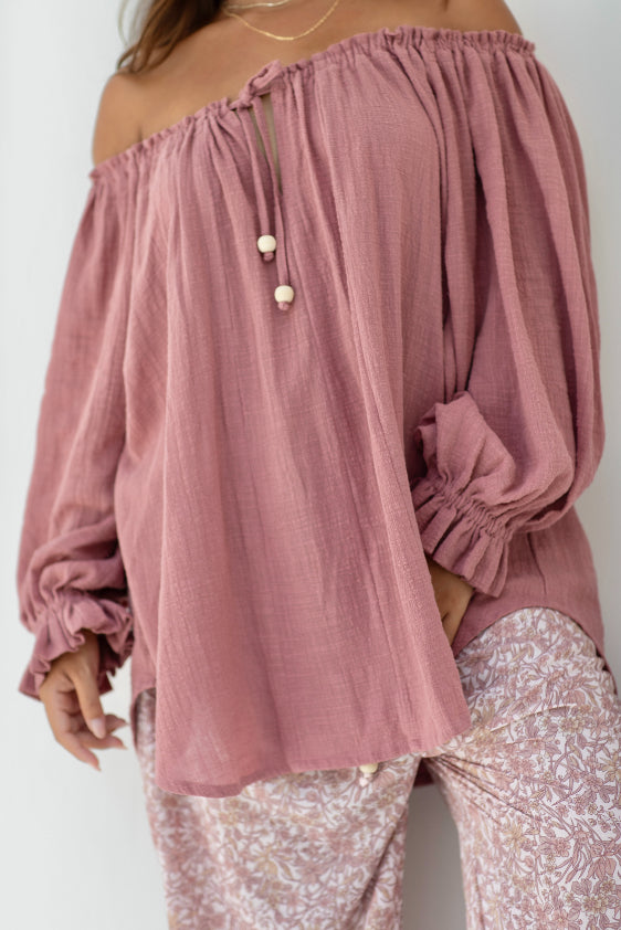 Ouvea Blouse - Pink Clay - Salt + Soda