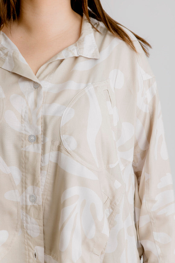 Matisse Motif Shirt - Stone Motif Print