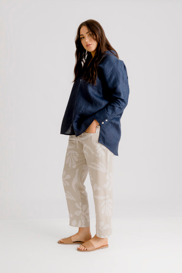 Riviera Linen Shirt - Indigo