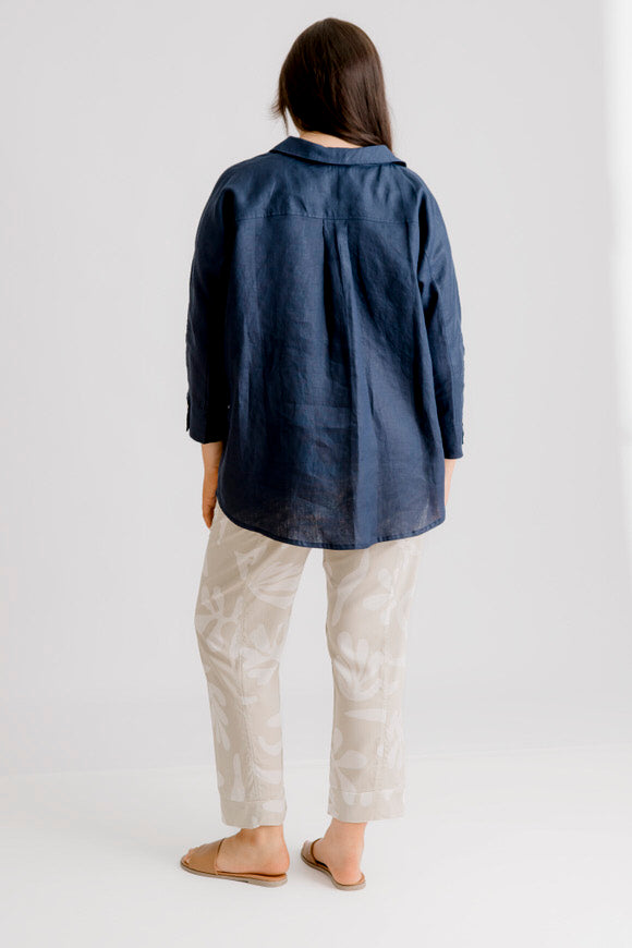 Riviera Linen Shirt - Indigo