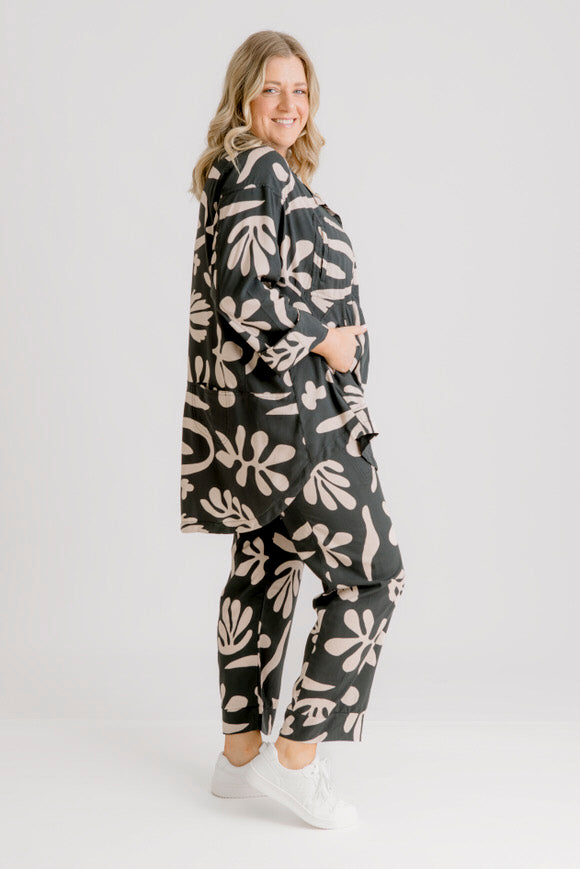 Matisse Motif Shirt - Black Motif Print