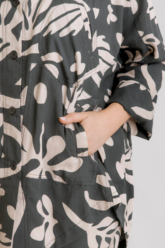 Matisse Motif Shirt - Black Motif Print