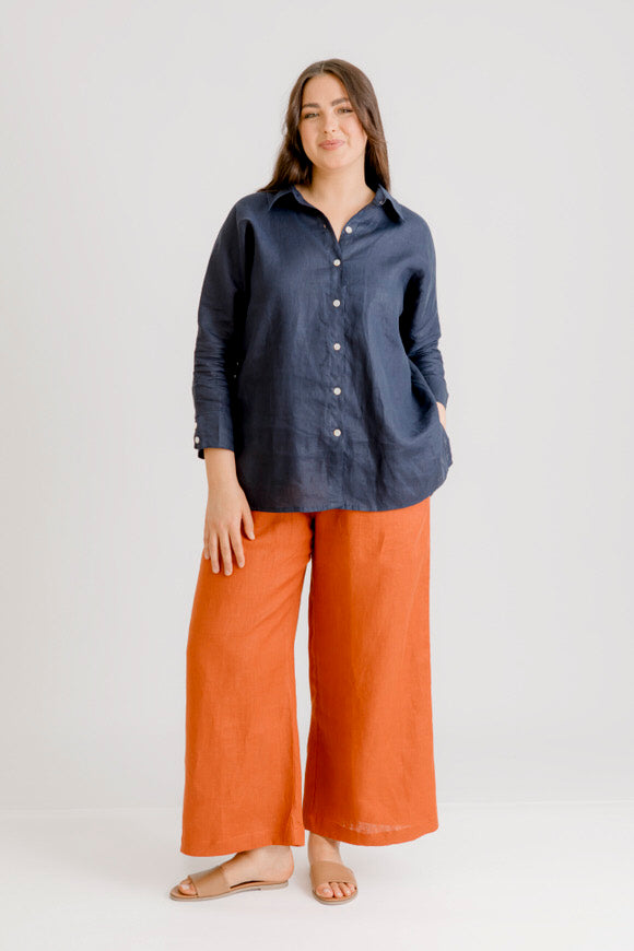 Bardot Linen Pant - Rust