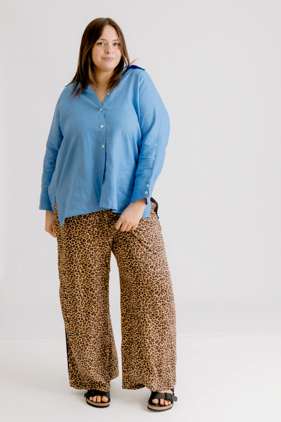 Wild Side Tuxedo Pant - Leopard Print