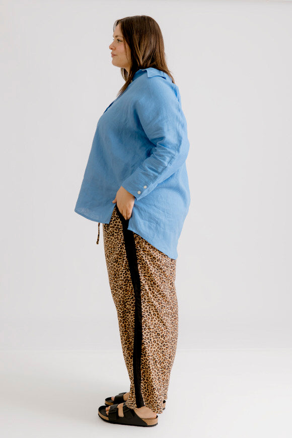 Wild Side Tuxedo Pant - Leopard Print