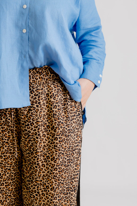 Wild Side Tuxedo Pant - Leopard Print