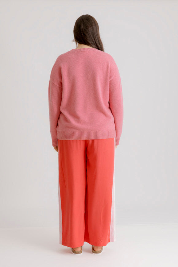 Sophia Tuxedo Pant - Raspberry - Salt + Soda