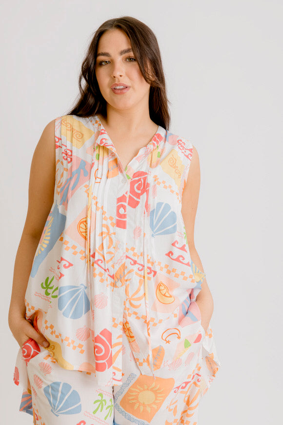 Bella Top - Amalfi Print