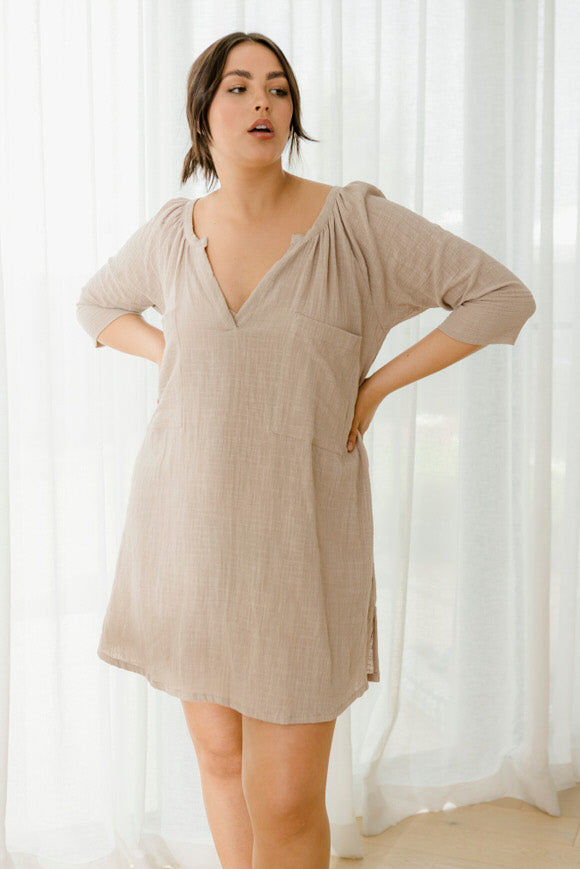 Giselle Tunic Top - Stone