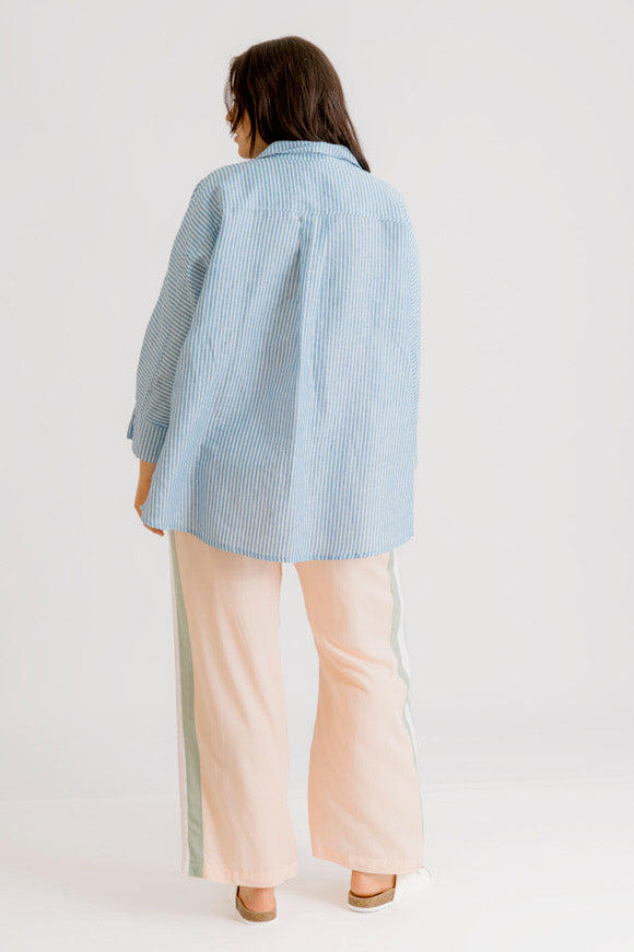 Riviera Linen Shirt - Indigo Stripe