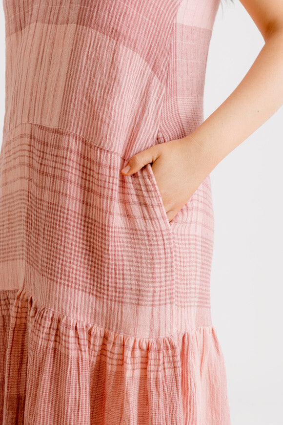 Clara Dress - Rose Check