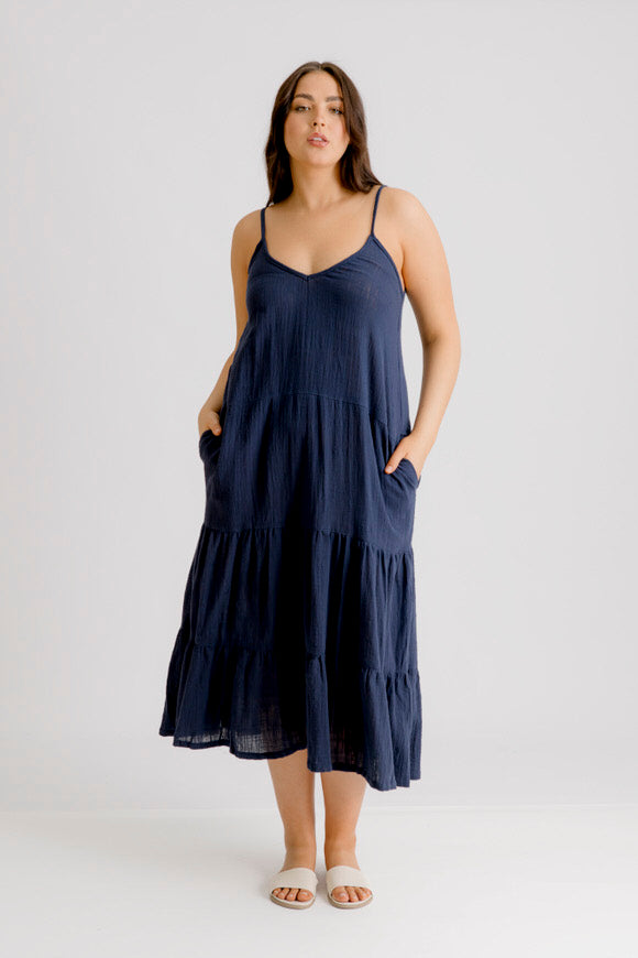 Clara Dress - Navy