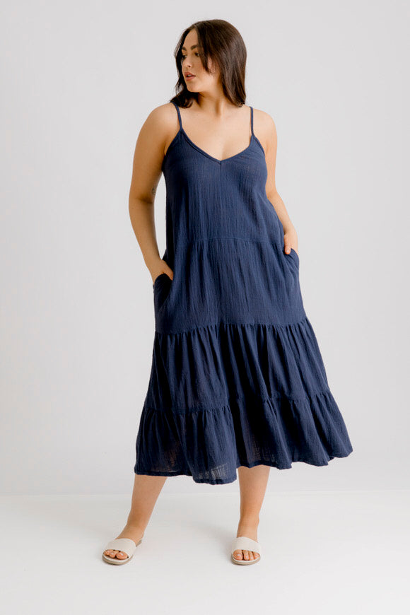 Clara Dress - Navy