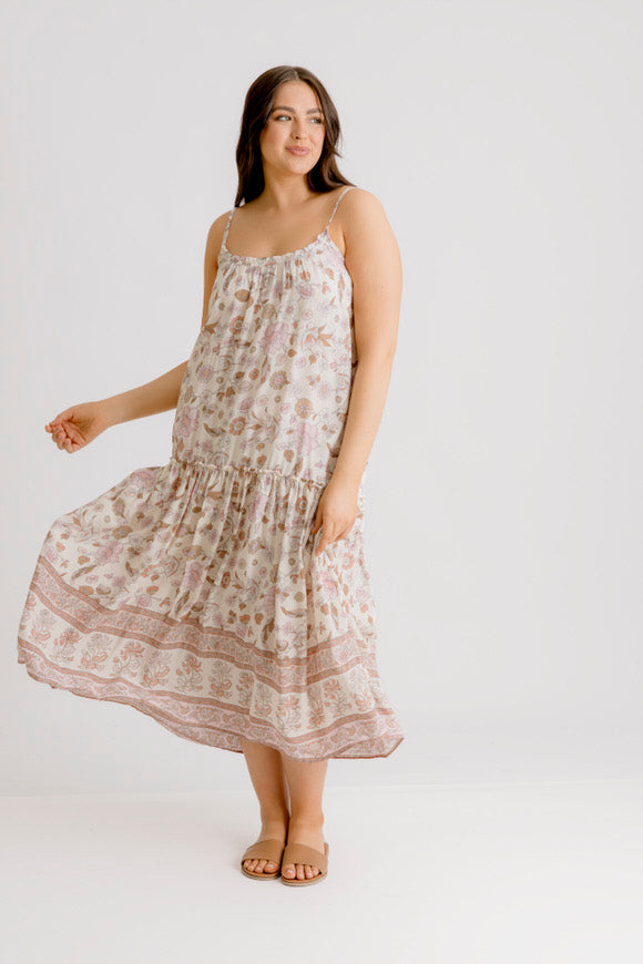 Avalon Printed Dress - Blush