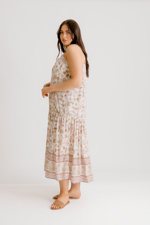 Avalon Printed Dress - Blush