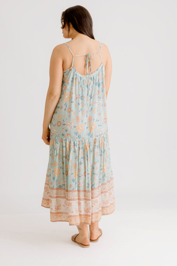 Avalon Printed Dress - Sea Green