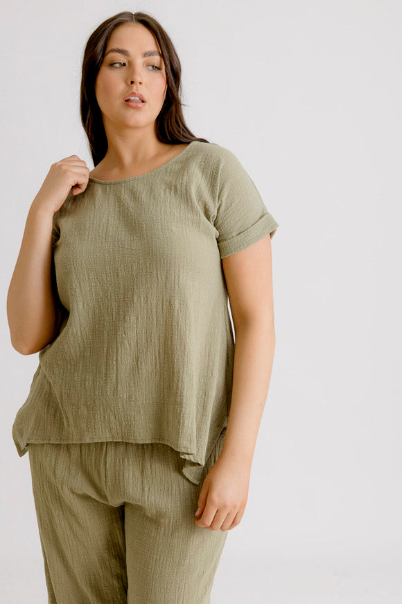 Victoria Top - Khaki