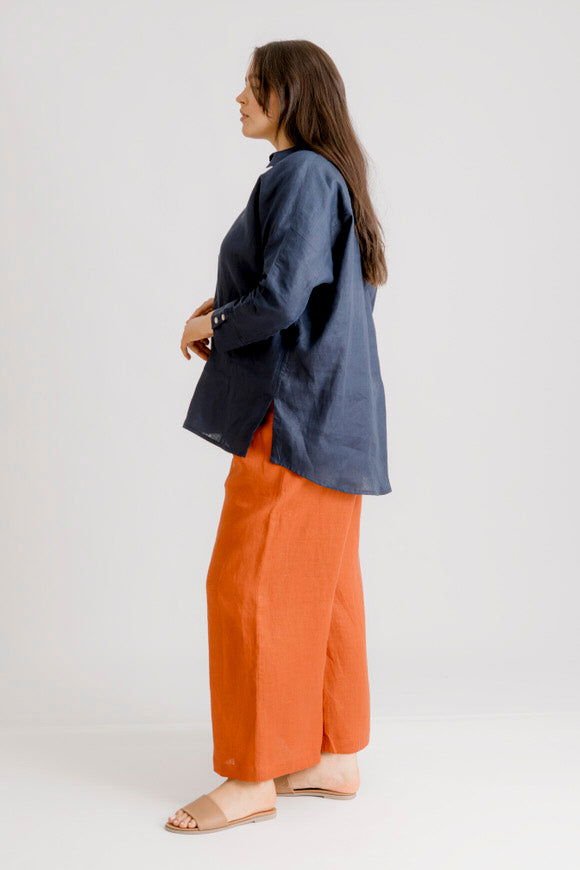 Bardot Linen Pant - Rust - Salt + Soda