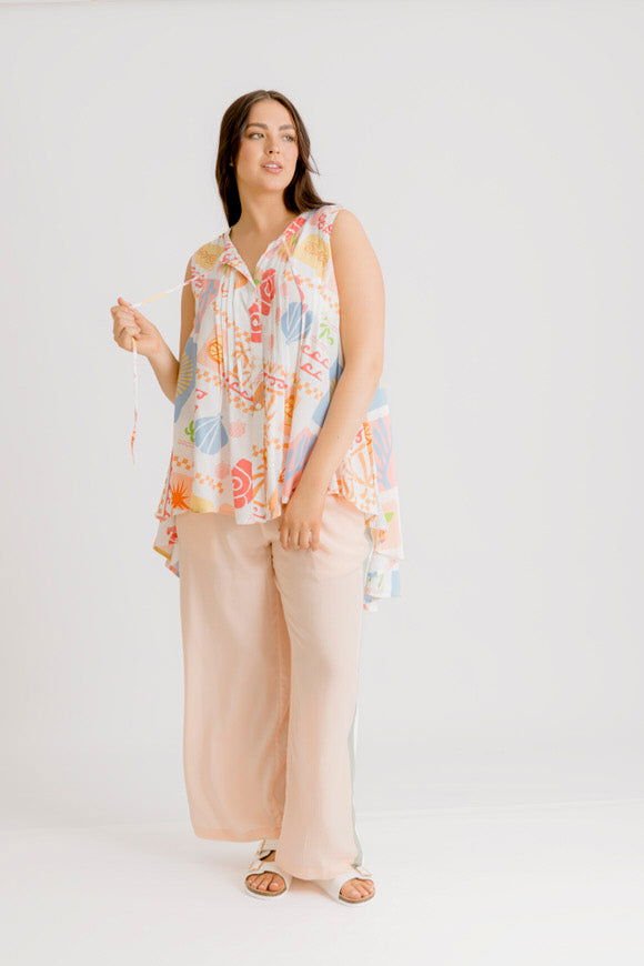 Bella Top - Amalfi Print - Salt + Soda