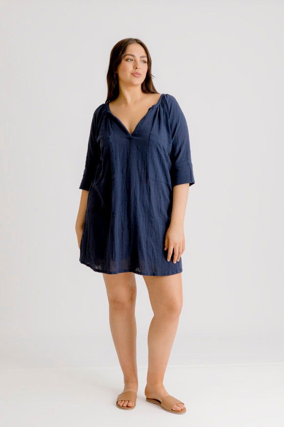 Giselle Tunic Top - Navy - Salt + Soda