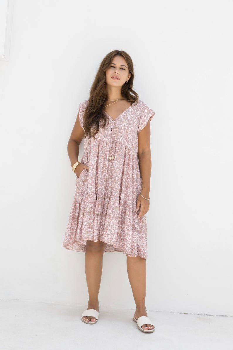 Isola Dress - Dusty Pink Iris Pink - Salt + Soda