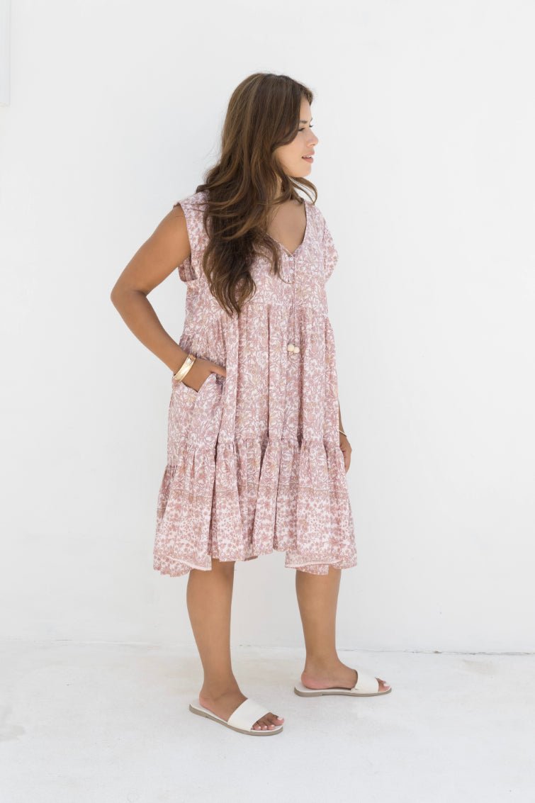 Isola Dress - Dusty Pink Iris Pink - Salt + Soda