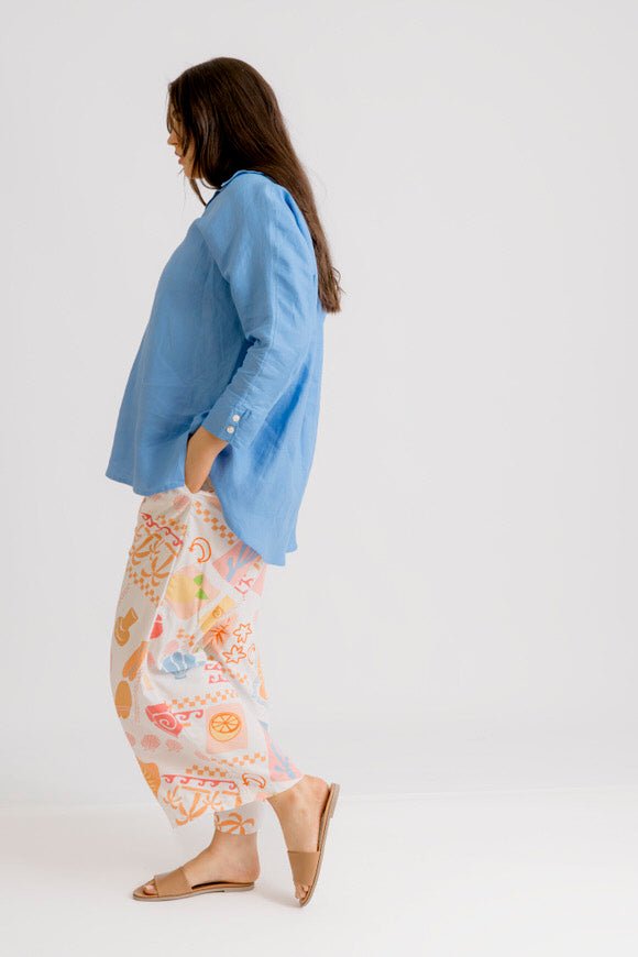 Lucia Pant - Amalfi Print - Salt + Soda