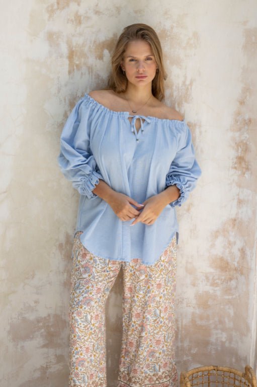 Ouvea Blouse - Cloud - Salt + Soda