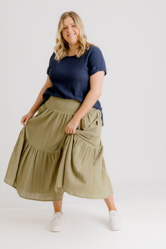 Sonny Skirt - Khaki - Salt + Soda