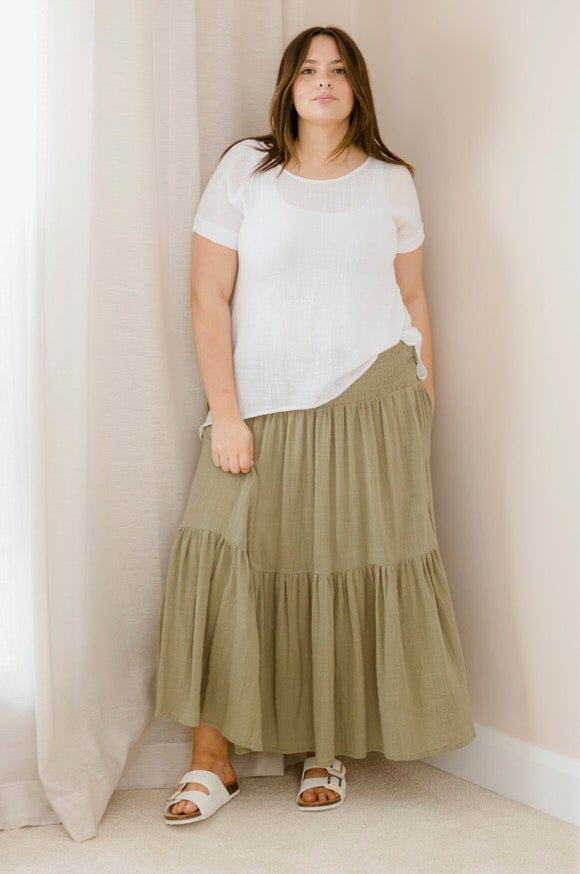 Sonny Skirt - Khaki - Salt + Soda