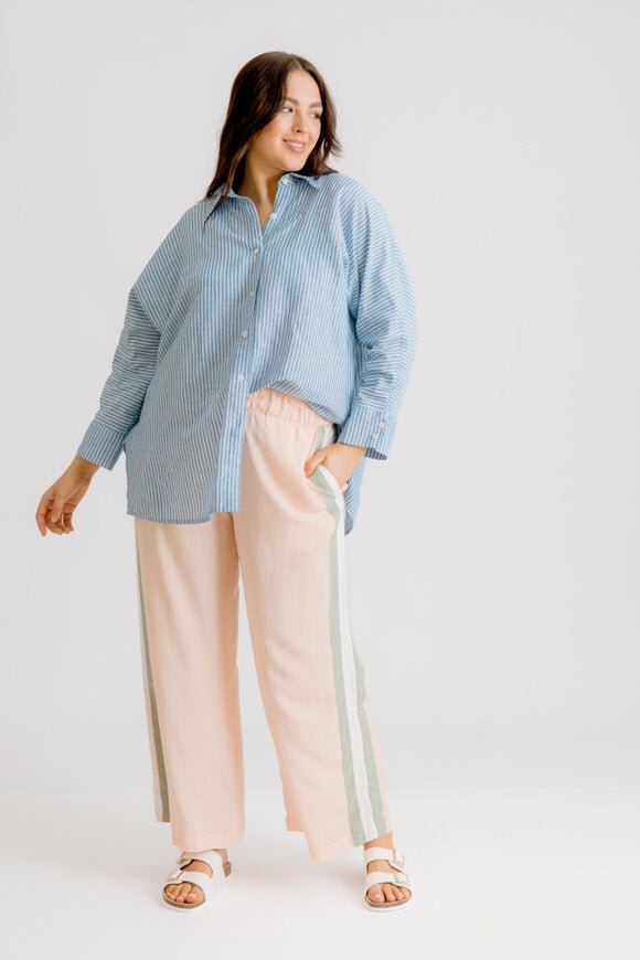 Sophia Tuxedo Pant - Flamingo - Salt + Soda