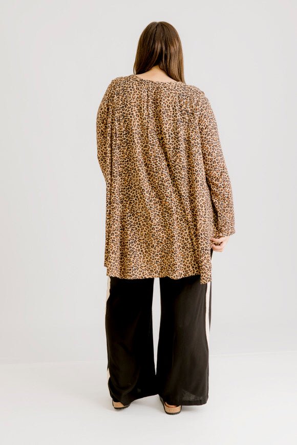 Tanzania Pintuck Leopard Shirt - Salt + Soda